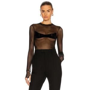 SAMI MIRO VINTAGE Mesh Bodysuit Size Medium